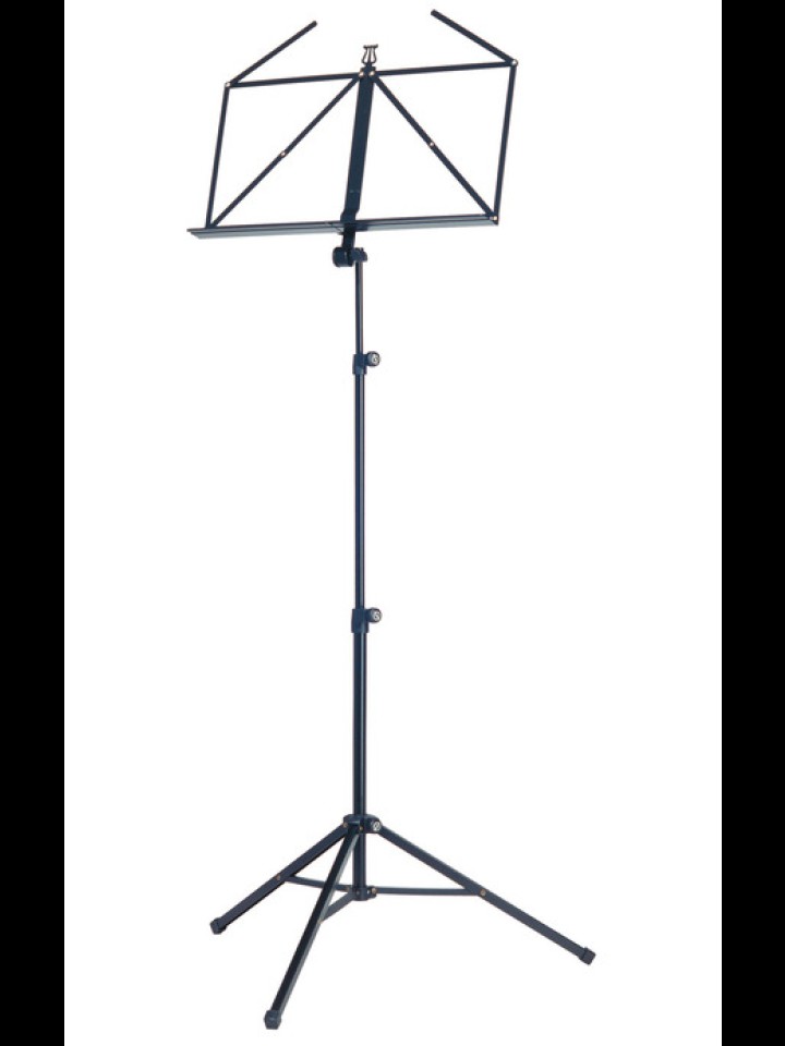 K&M: DELUXE FOLDING METAL MUSI C STAND, BLK