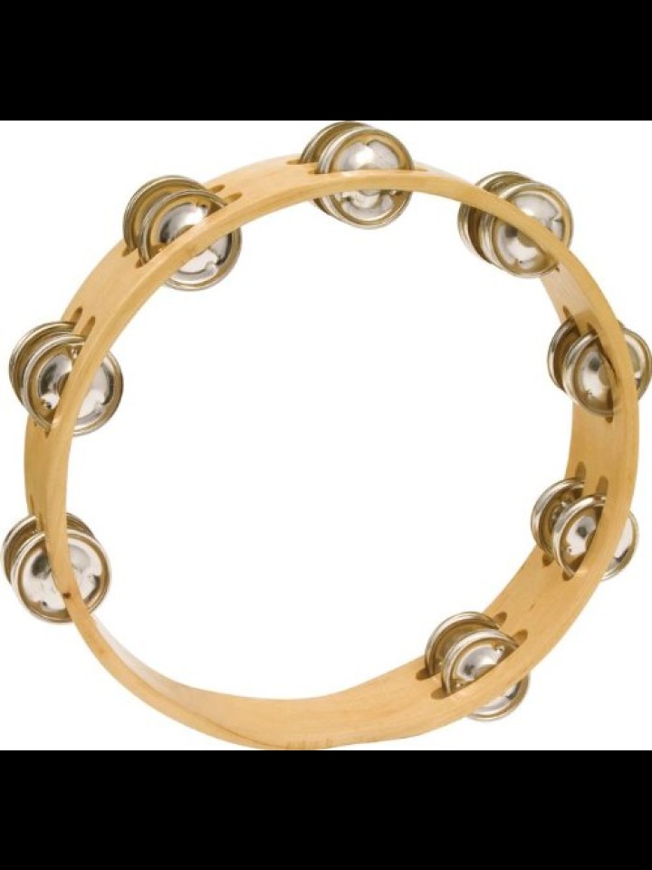 10" HEADLESS TAMBOURINE DOUBLE ROW JINGLES